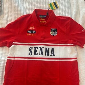 Ayrton SENNA Red Polo Shirt